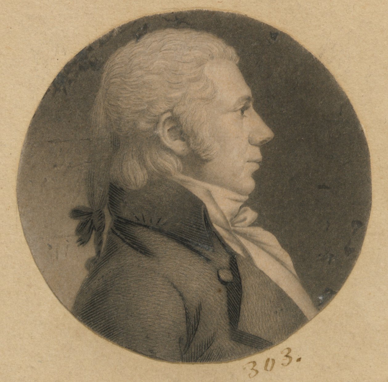 Oidentifierad man av Charles Balthazar Julien Févret de Saint-Mémin