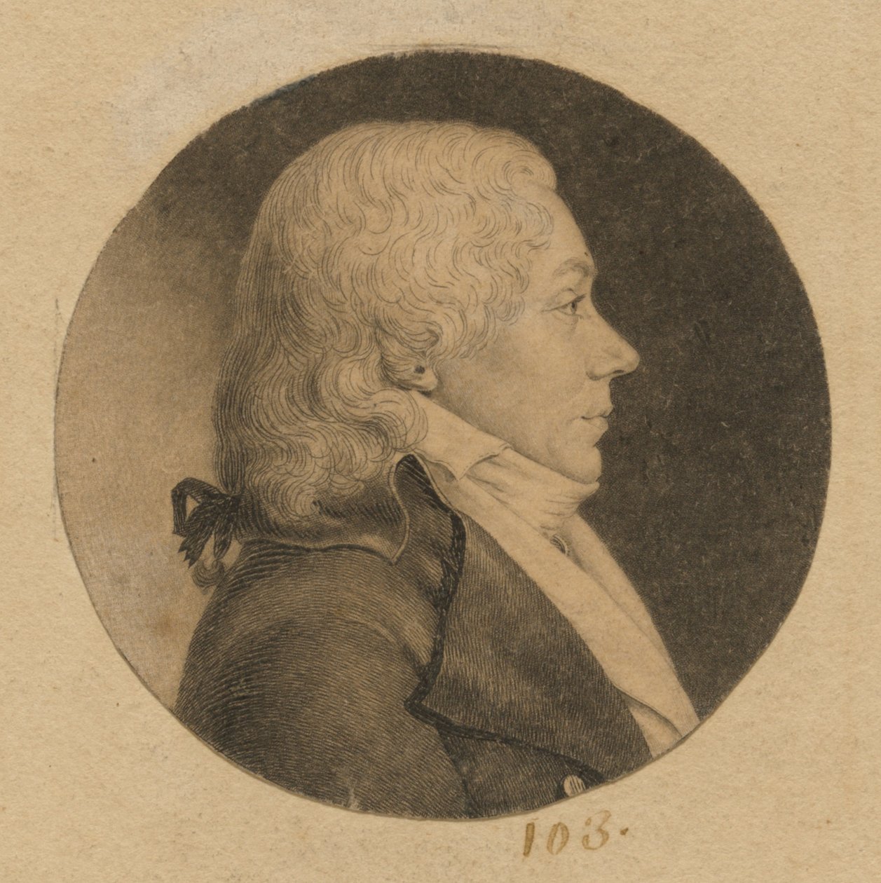 Oidentifierad man av Charles Balthazar Julien Févret de Saint-Mémin