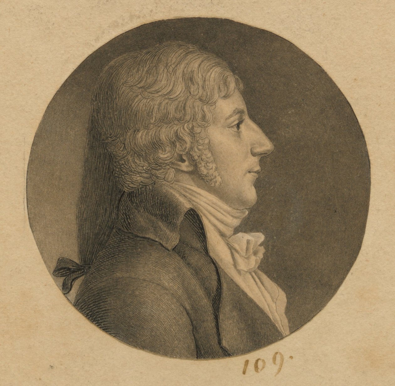 Oidentifierad man av Charles Balthazar Julien Févret de Saint-Mémin