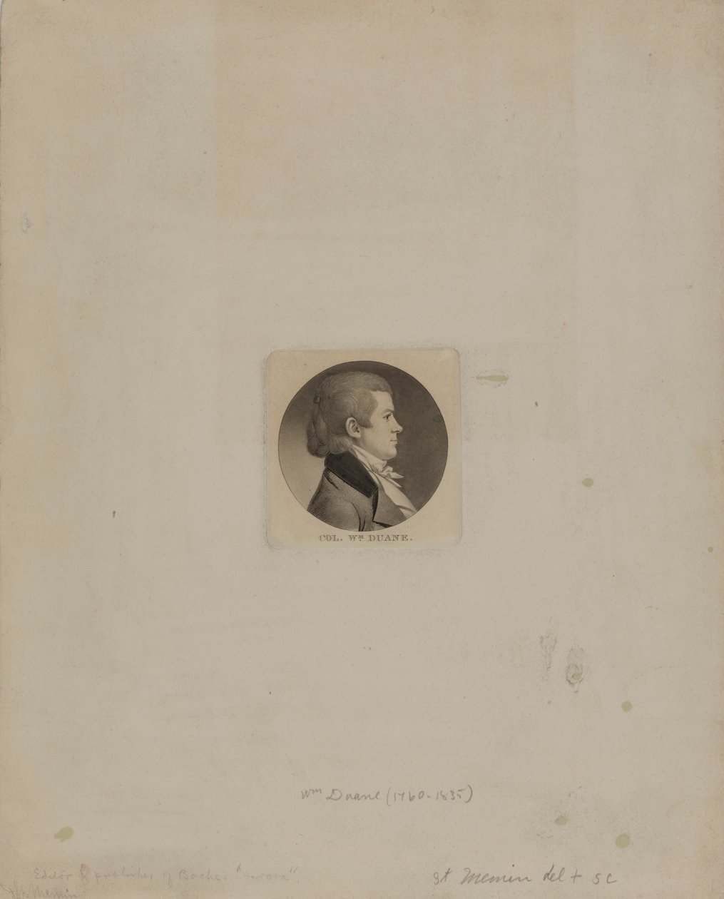 Col. Wm. Duane av Charles Balthazar Julien Févret de Saint Mémin