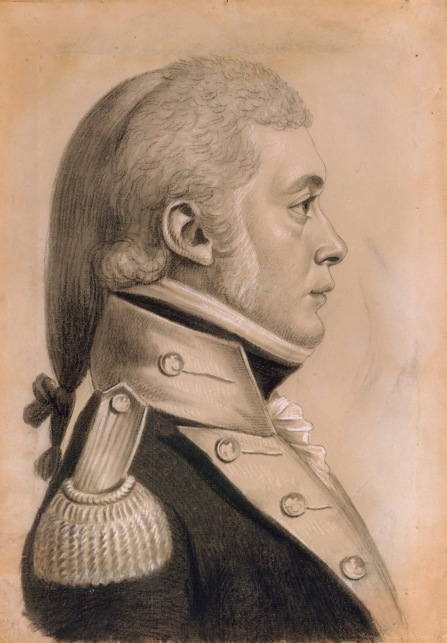Färgare Sharp Wynkoop, 1800. av Charles Balthazar Julien Févret de Saint Mémin