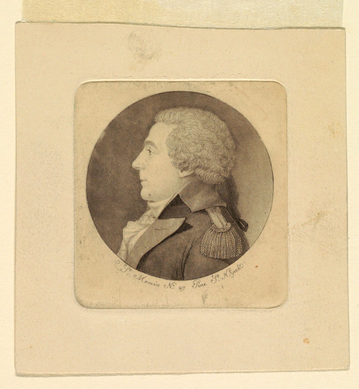 Porträtt av en ung man av Charles Balthazar Julien Févret de Saint Mémin