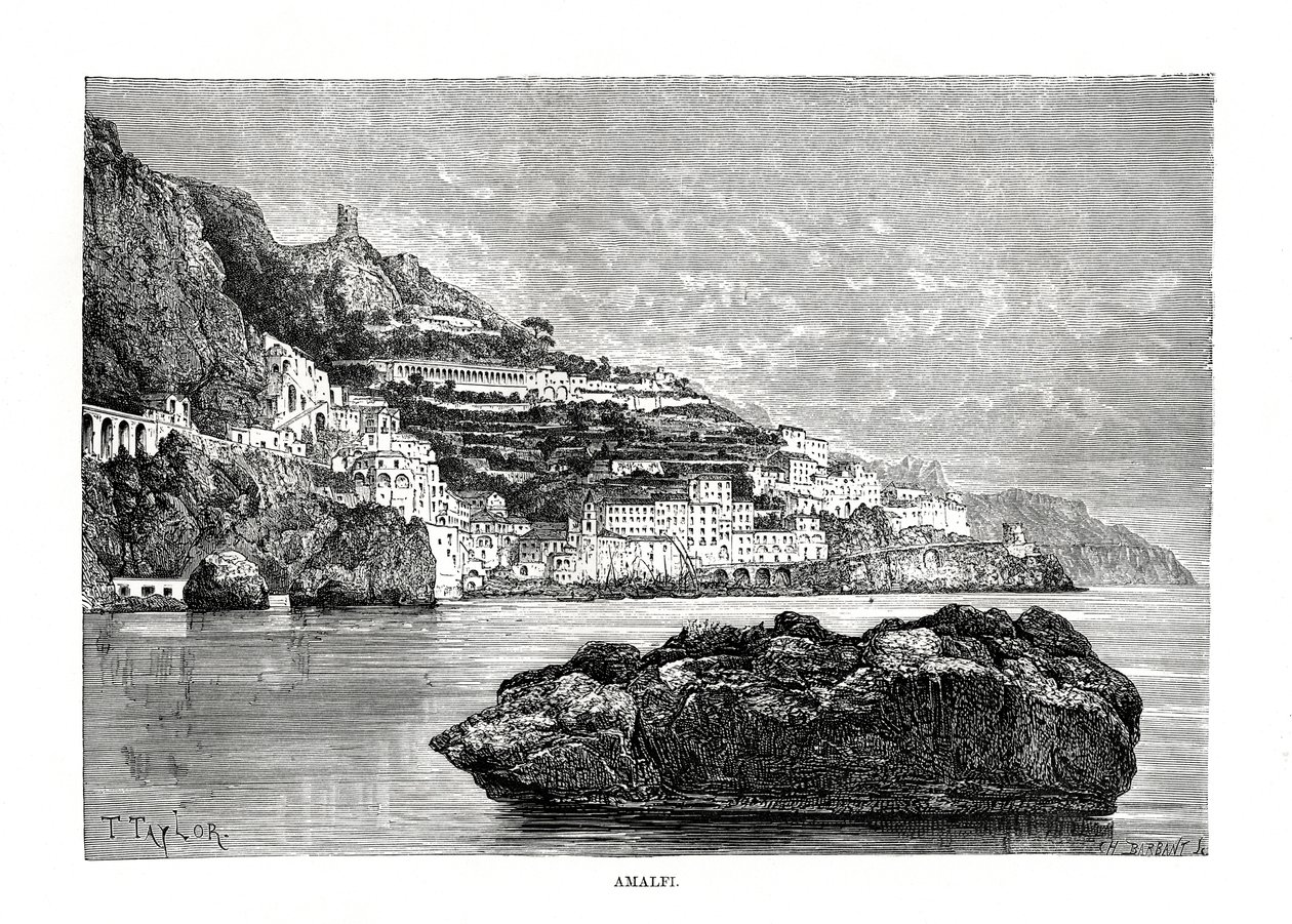 Amalfi, Italien, 1879 av Charles Barbant