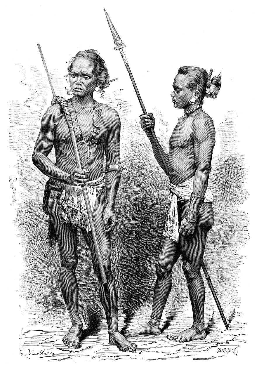 Moi people, Indonesien, 1895. av Charles Barbant