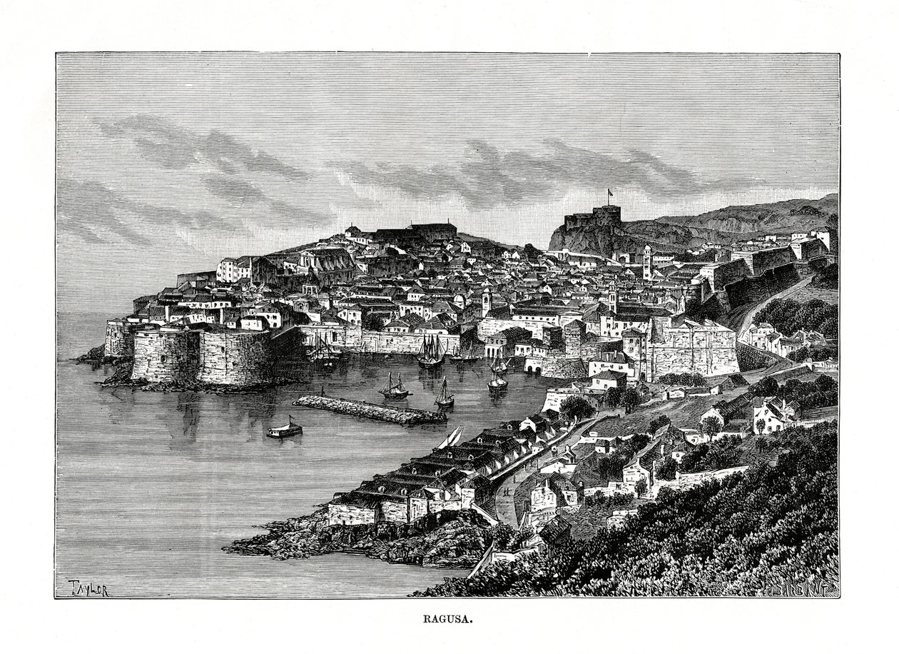Ragusa, Sicilien, Italien, 1879 av Charles Barbant