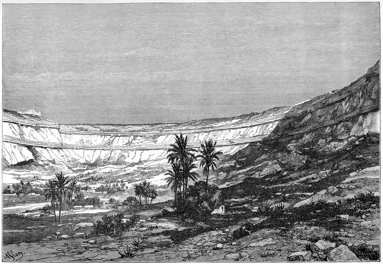 Kasr-el-jebel Cirque, Syrien, c1890 av Charles Barbant