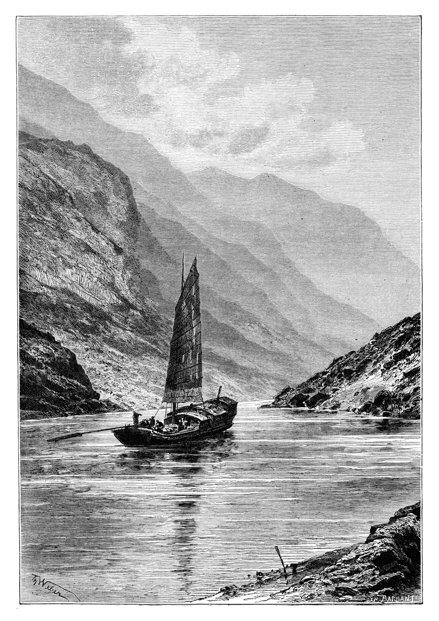 Övre Yangtzefloden, Kina, 1895. av Charles Barbant