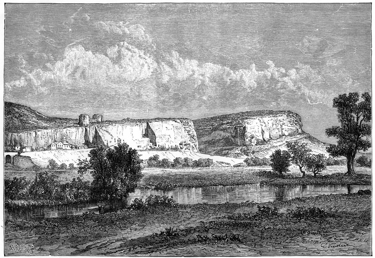 Stenarna i Inkerman, Krim, Ukraina, 1800-talet. av Charles Barbant