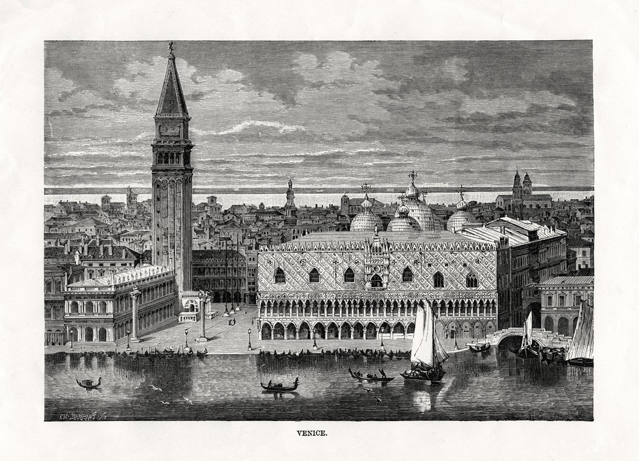 Venedig, Italien, 1879 av Charles Barbant