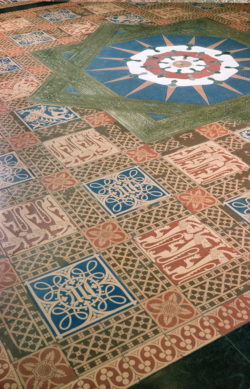 Detalj av lobbygolvet i House of Lords foto av Charles Barry