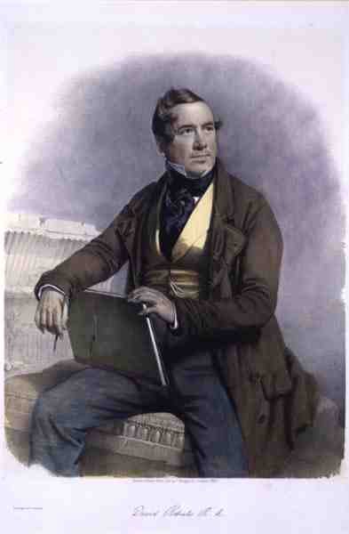 Porträtt av David Roberts R.A (1776-1864) av Charles Baugniet