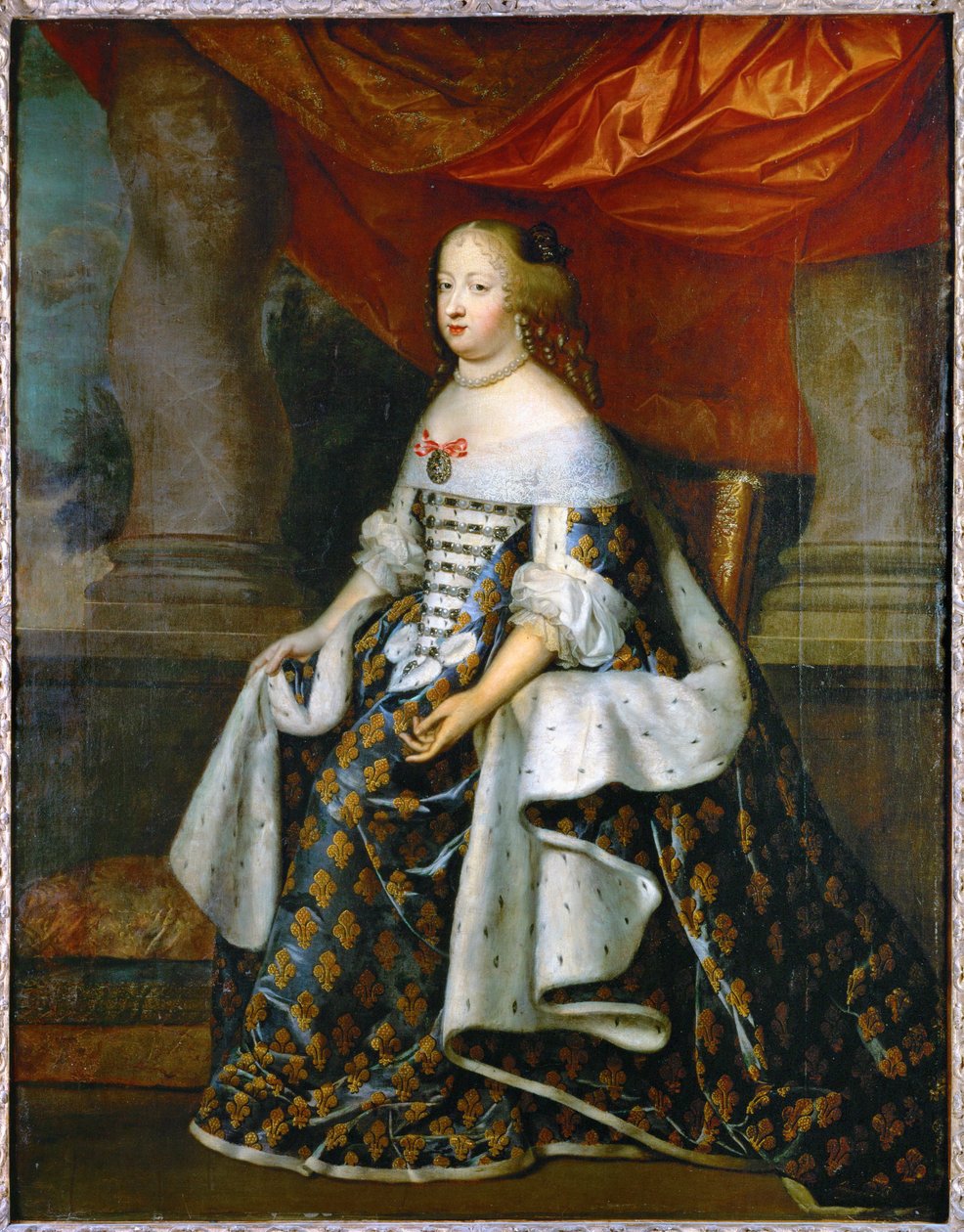 Marie Therese av Österrike, drottning av Frankrike, hustru till Ludvig XIV ... (målning på duk) av Charles Beaubrun