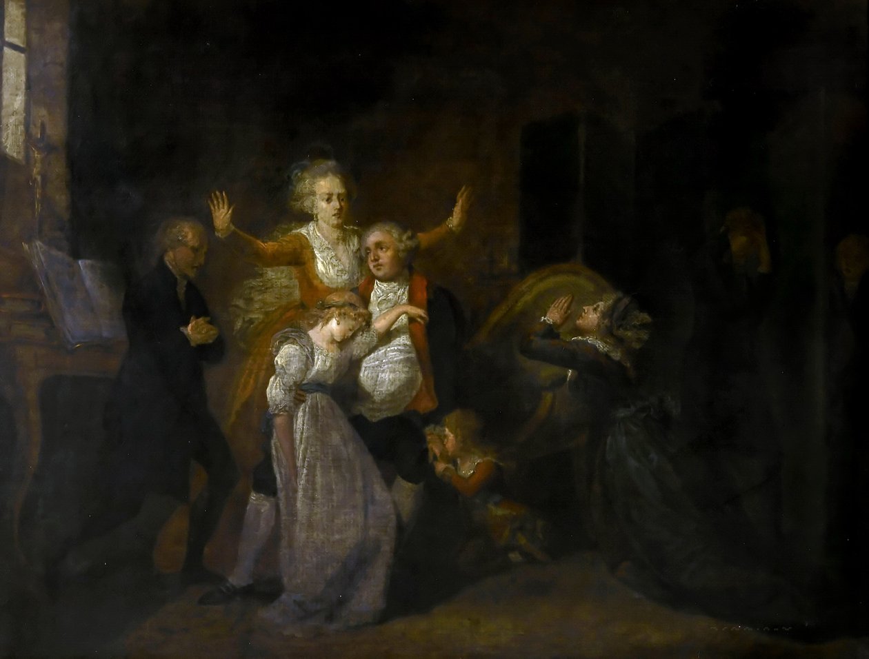 Farväl till Ludvig XVI av hans familj i templet, 20 januari 1793 av Charles Benazech
