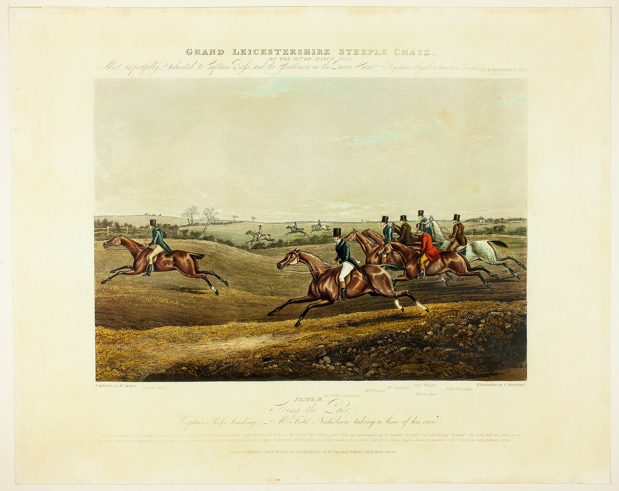 Går i takt, från The Grand Steeplechase över Leicestershire av Charles Bentley