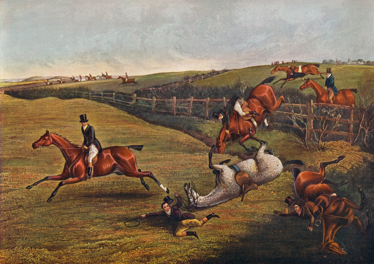 Platta V: Grand Leicestershire Steeplechase, 1829, 1830, 1922 av Charles Bentley