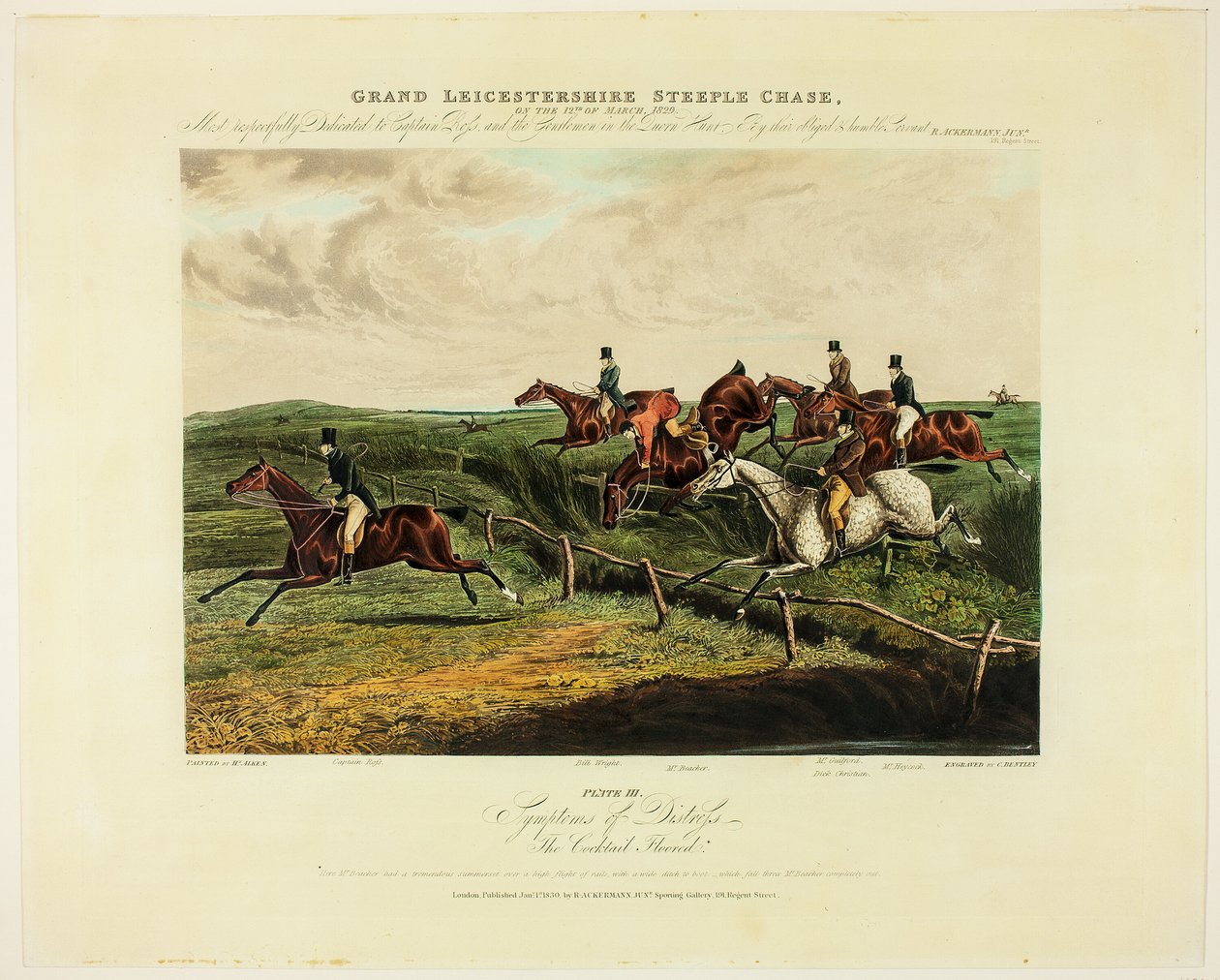 Symptom på stress, från The Grand Steeplechase Over Leicestershire av Charles Bentley