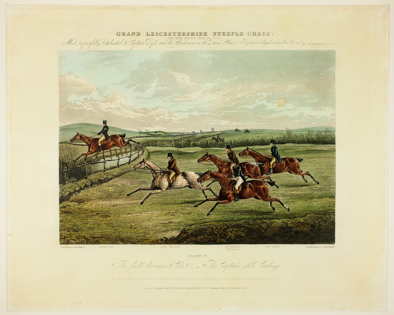 Fältet blir utvalt, från The Grand Steeplechase över Leicestershire av Charles Bentley