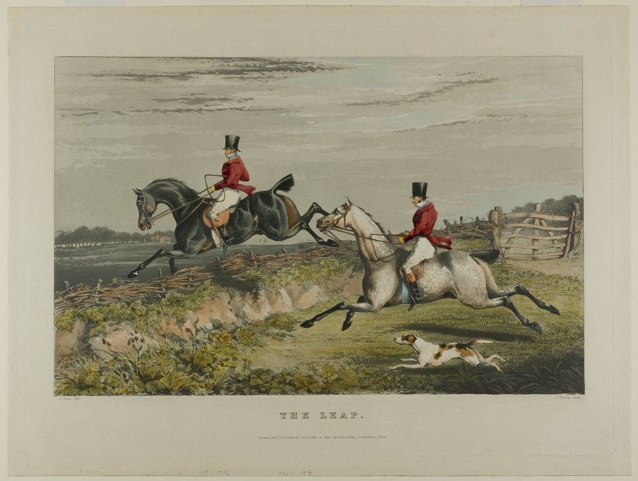 Språnget, från Fox Hunting av Charles Bentley