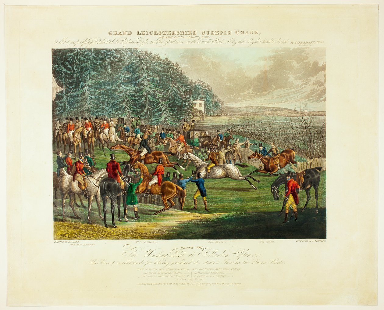 The Winning Post, från The Grand Steeplechase över Leicestershire av Charles Bentley