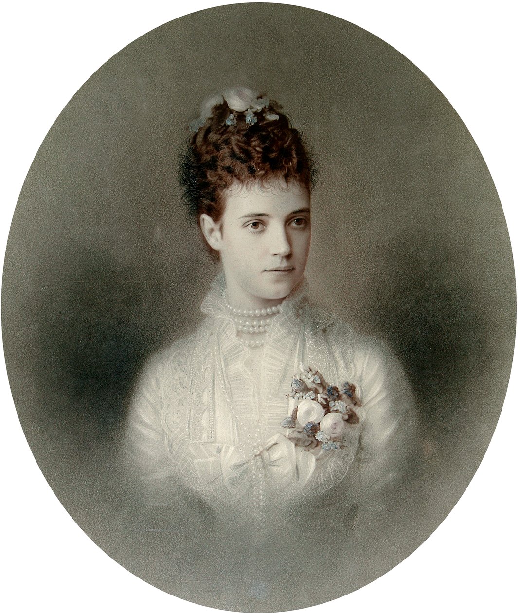 Porträtt av kejsarinnan Maria Feodorovna av Ryssland, 1890-talet av Charles Bergamasco