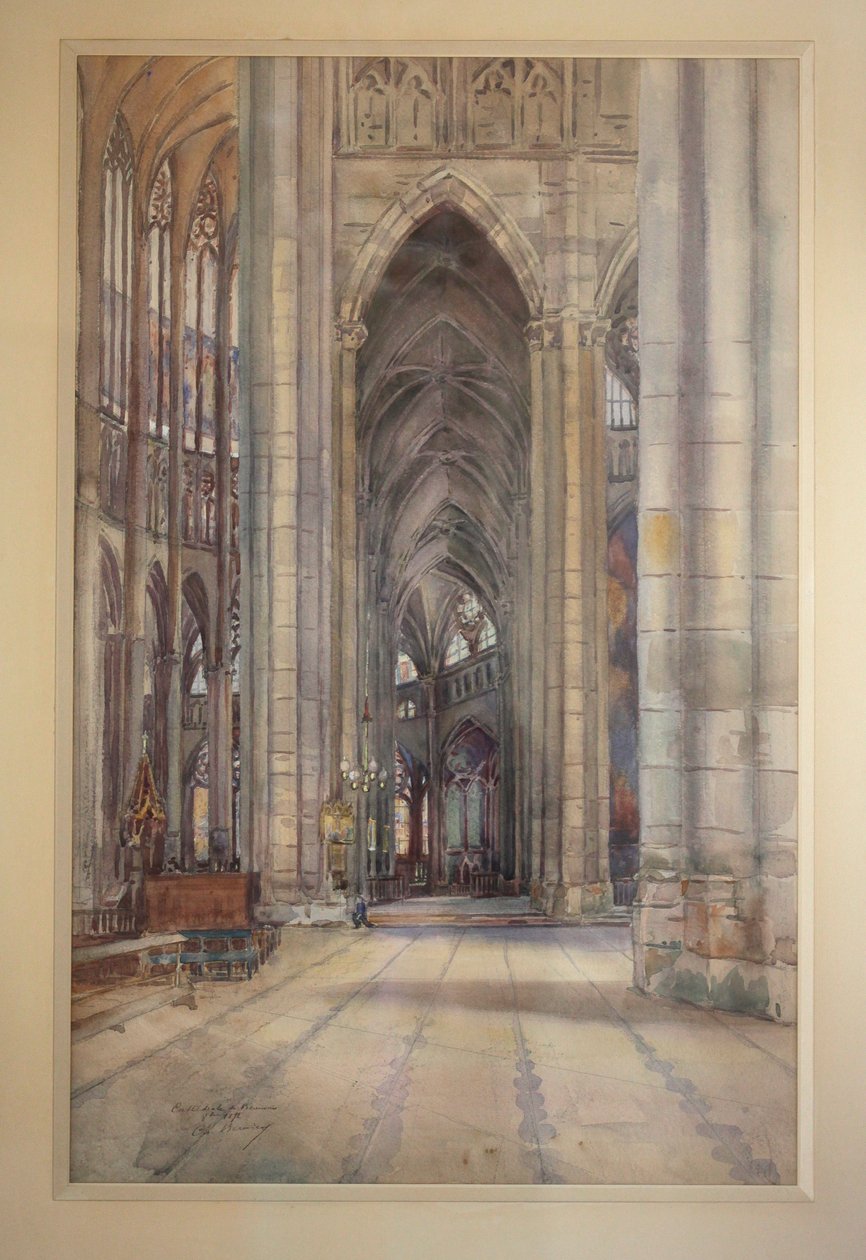 Interiör av Beauvais katedral, ca 1896 (akvarell) av Charles Bernier