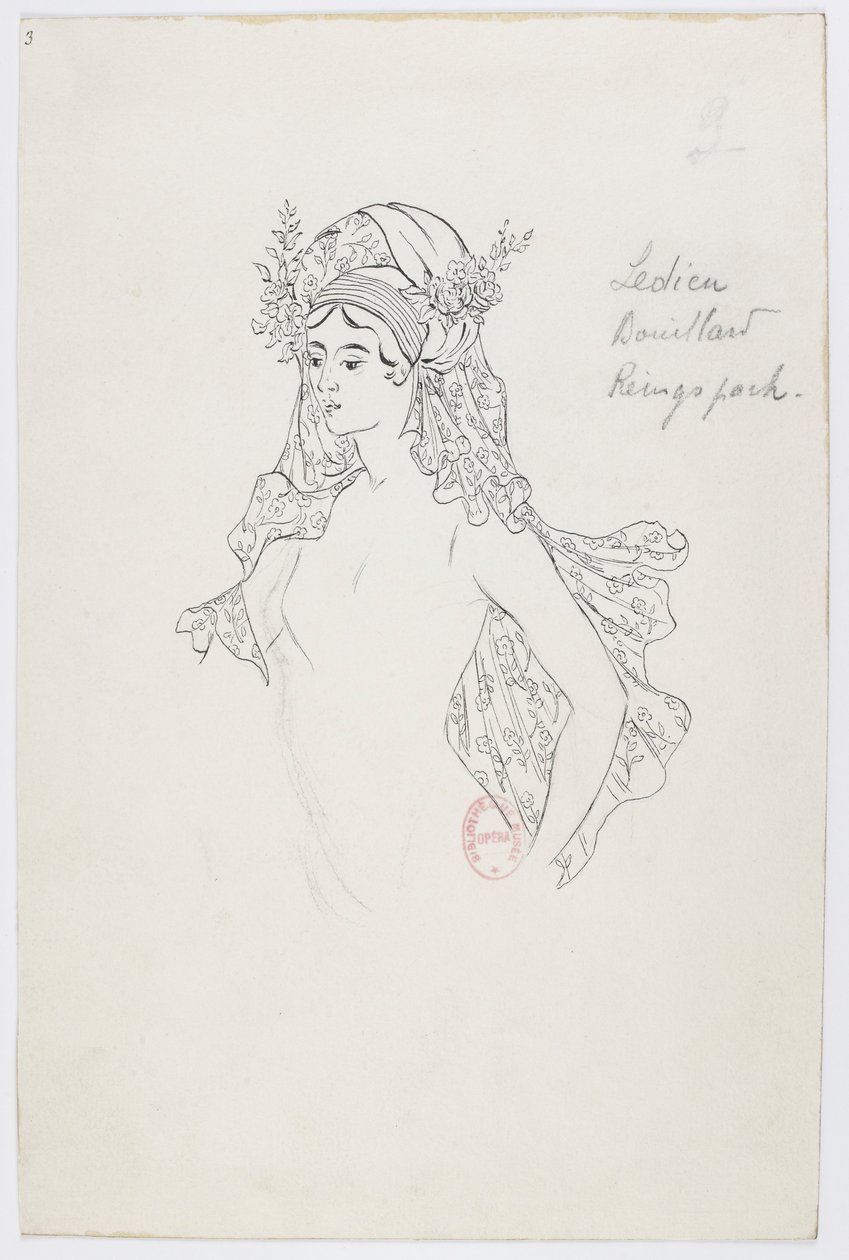 Holmès - Det svarta berget - kostymdesign av Charles Bianchini - 03(b). Ledieu, Bouillard, Reingspach, (damkör) av Charles Bianchini