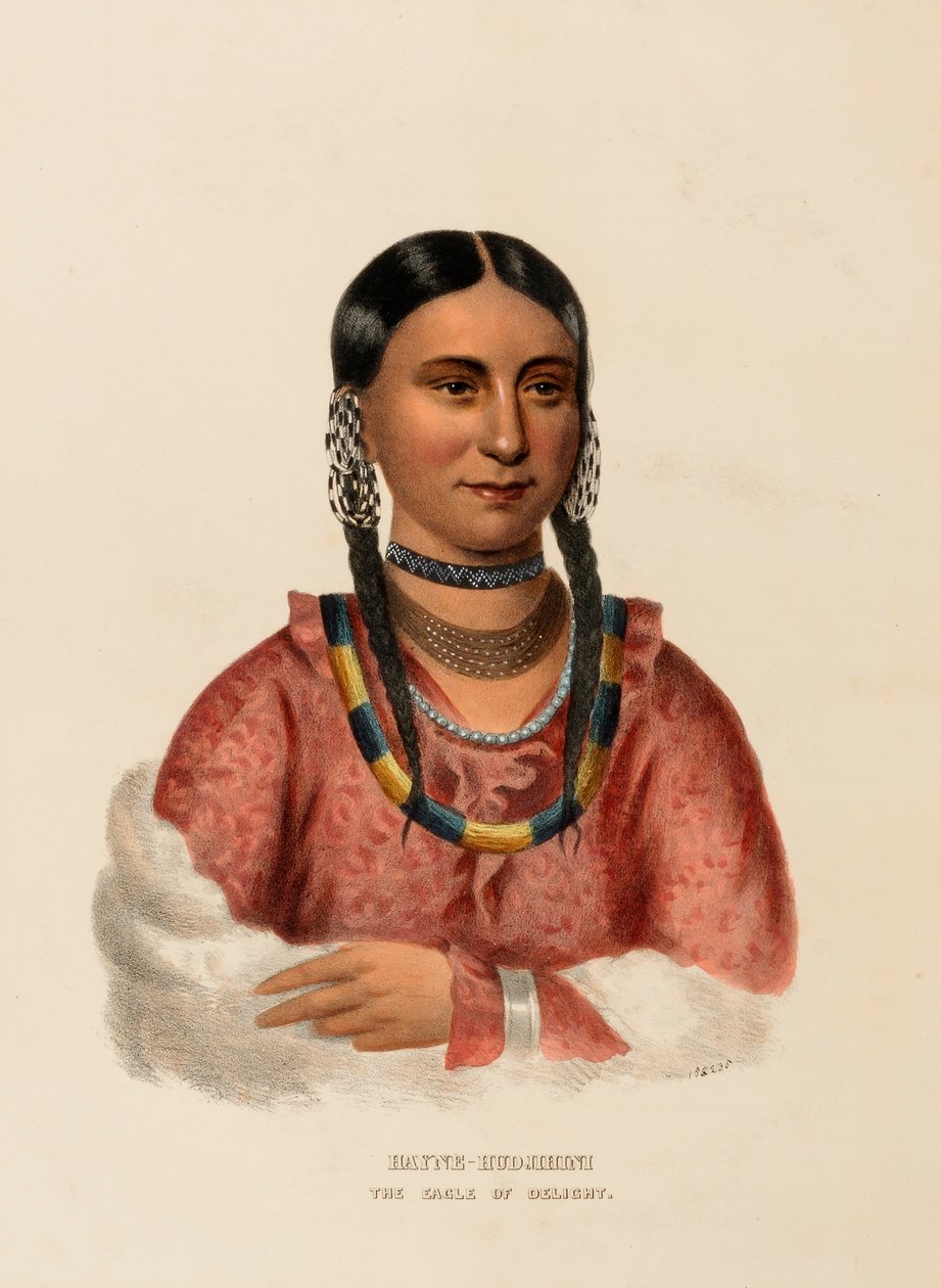 HAYNE-HUDJIHINI. THE EAGLE OF DELIGHT, från Historien om Nordamerikas indianstammar av Charles Bird King