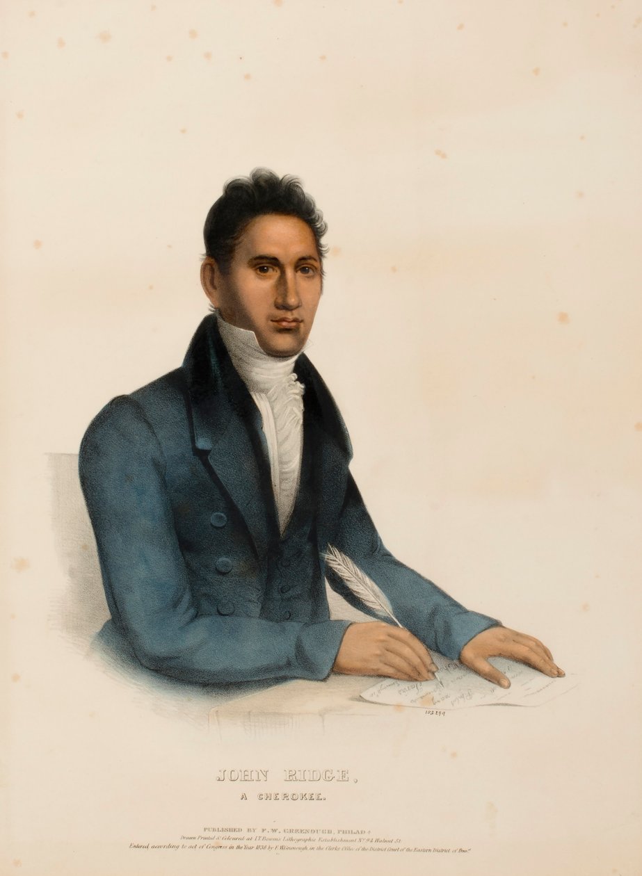 JOHN RIDGE, EN CHEROKEE, från Historien om Nordamerikas indianstammar av Charles Bird King