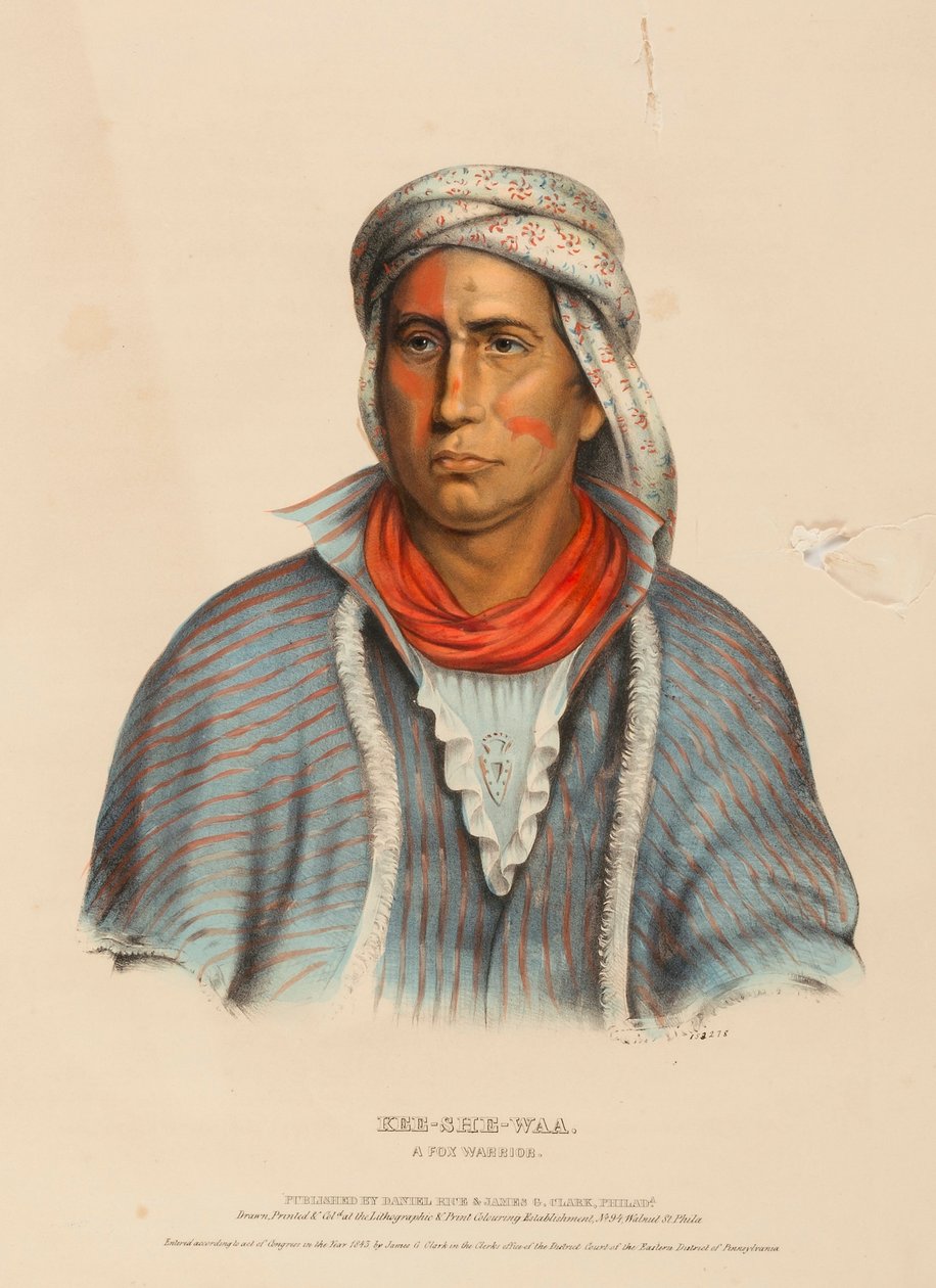 KEE-SHE-WAA. EN FOXKRIGER, ur Historien om Nordamerikas indianstammar av Charles Bird King