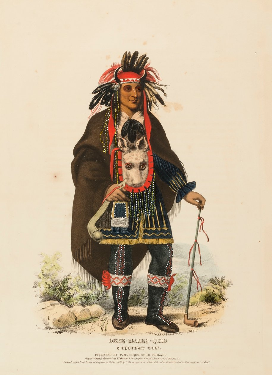 OKEE-MAKEE-QUID. EN CHIPPEWAY-HÖVding, ur Historien om Nordamerikas indianstammar av Charles Bird King