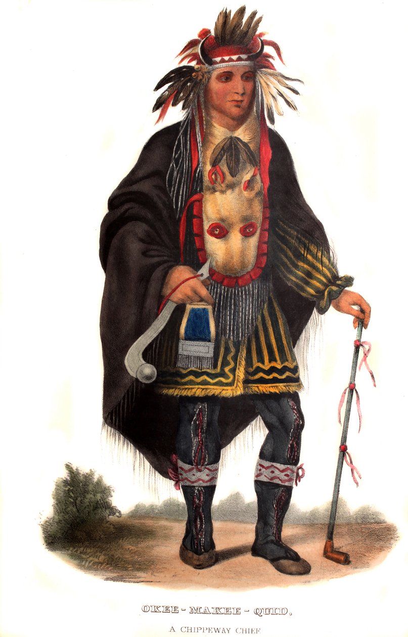 Okeemakeequid, en Chippeway-chef av Charles Bird King