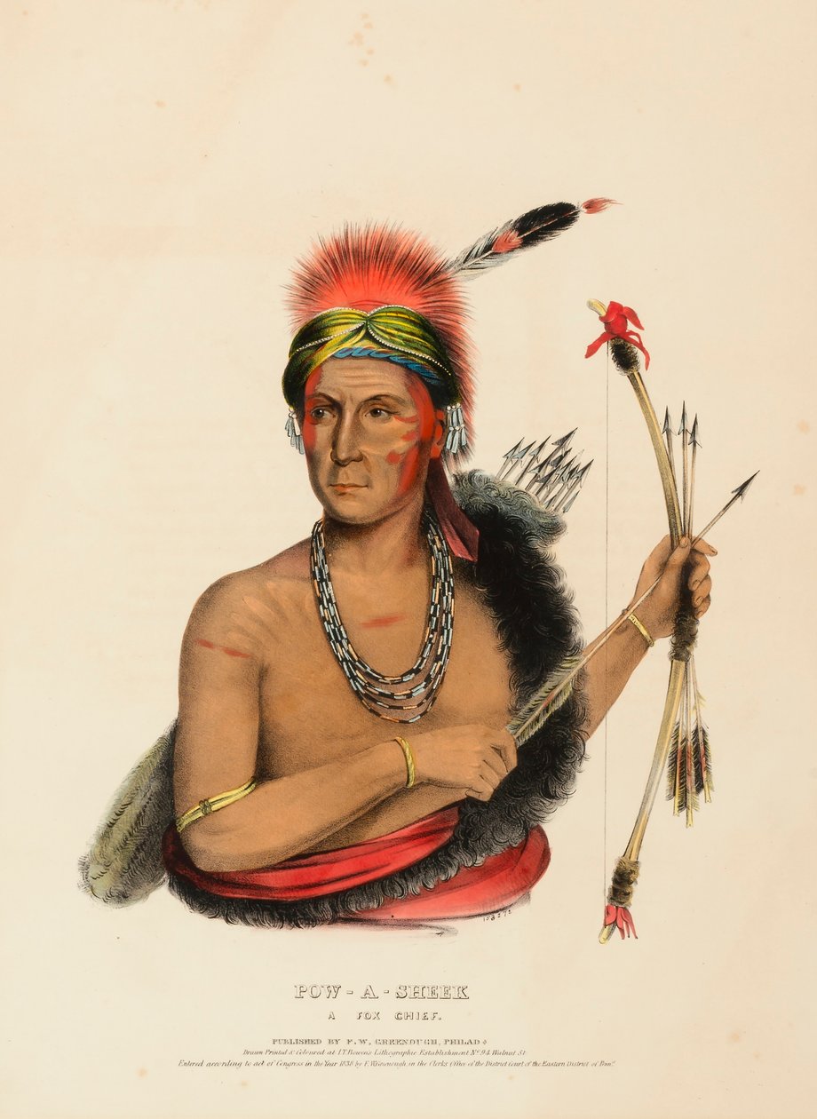 POW-A-SHEEK. EN FOX CHIEF. av Charles Bird King