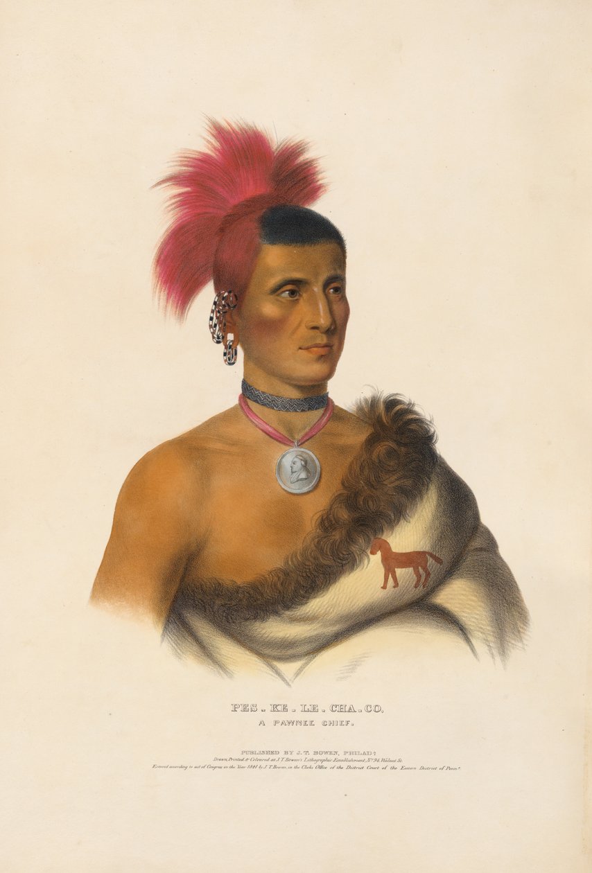 Pes-ke-le-cha-co - En pawneehövding av Charles Bird King