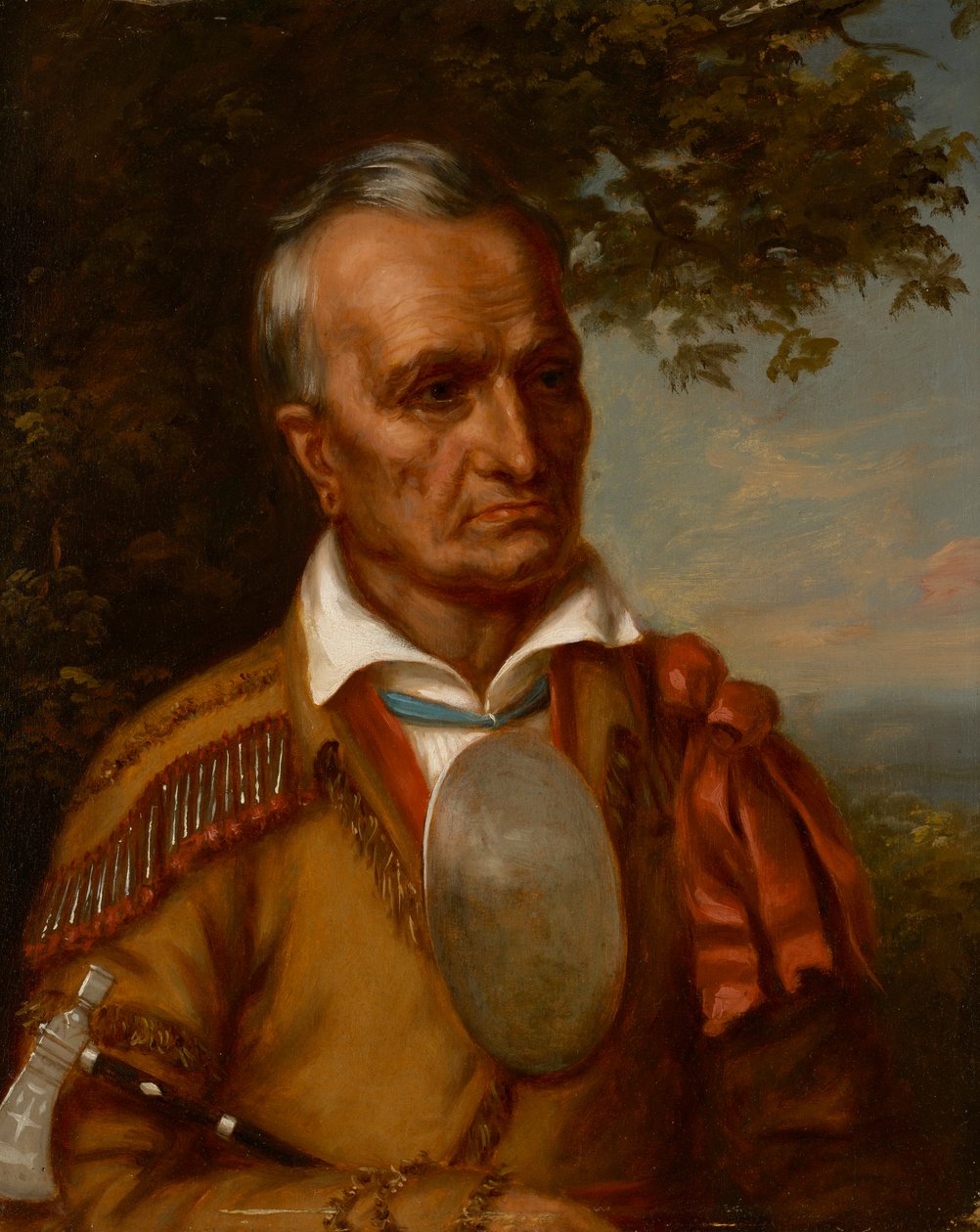 Röd jacka, Seneca-chef (Sagoyewatha) (ca 1758-1830) av Charles Bird King