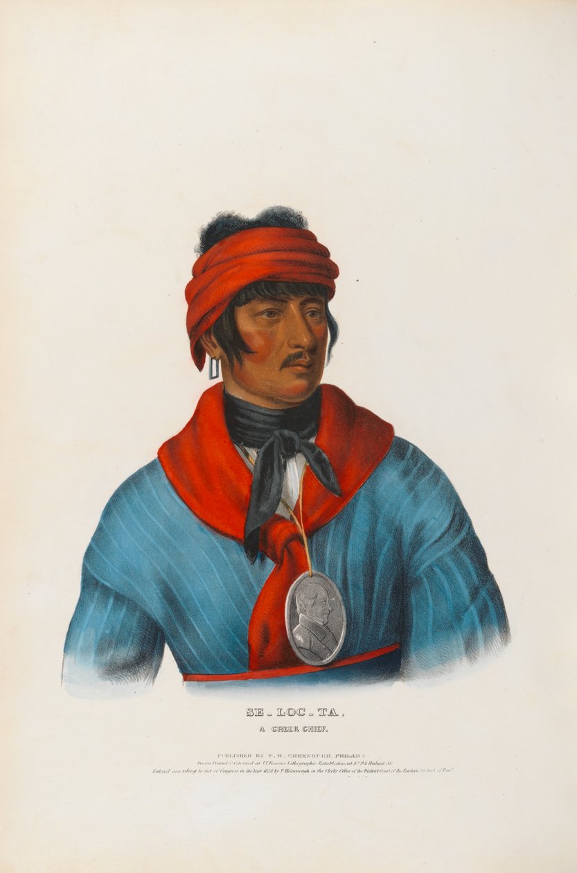 Se-loc-ta - en creekhövding av Charles Bird King