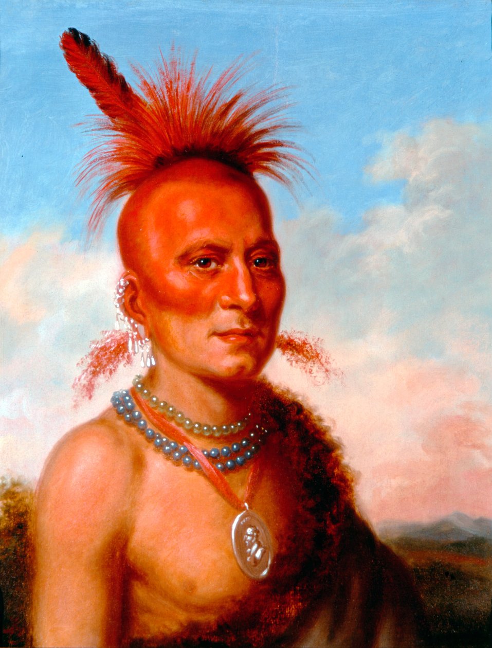 Sharitarish (ondskefull hövding), Pawnee av Charles Bird King