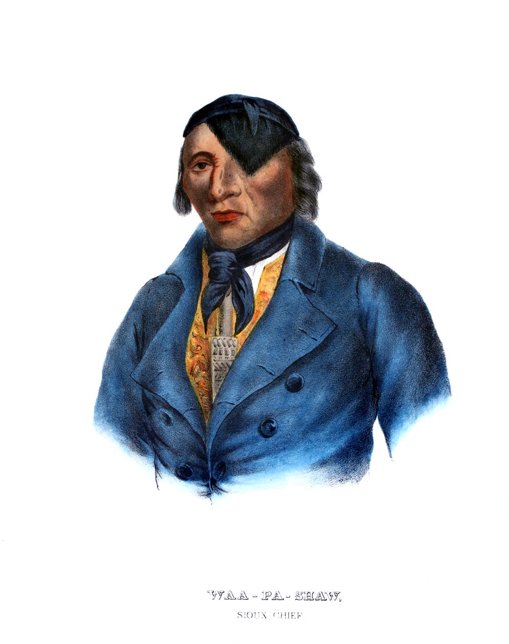 Waapashaw, en Sioux-hövding av Charles Bird King