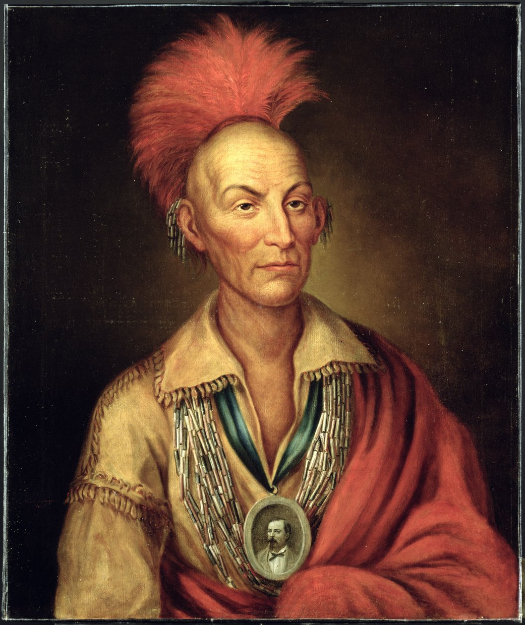 Porträtt av Black Hawk (1767-1838) av Homer Henderson ca 1870 av Charles Bird after King