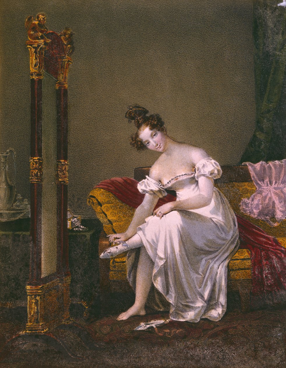 The Neglige, c.1830 av Charles Boulanger de after Boisfremont