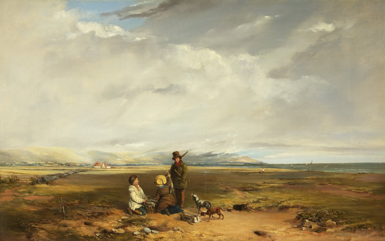 Landskap med idrottare och följeslagare, möjligen 1842 (olja på duk) av Charles Branwhite