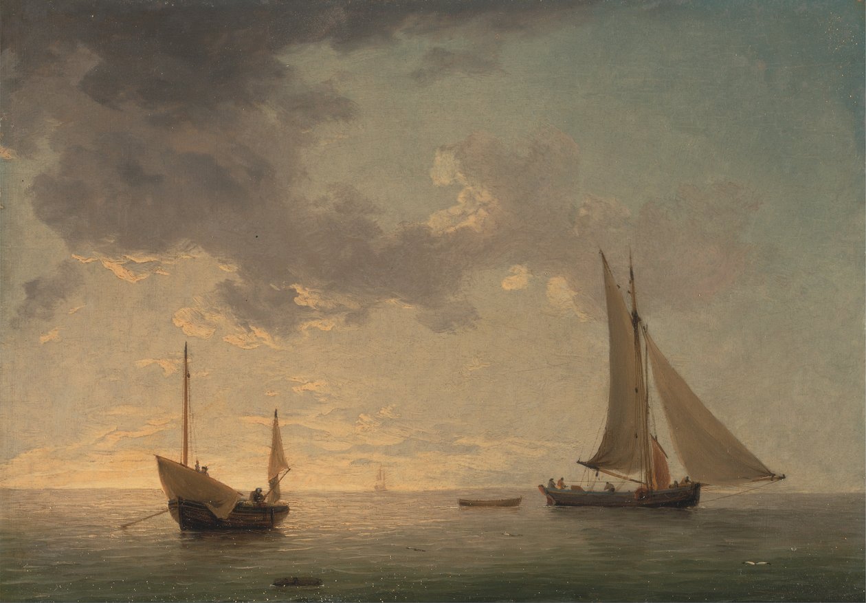 En Lugger och en Smack i lätt luft av Charles Brooking