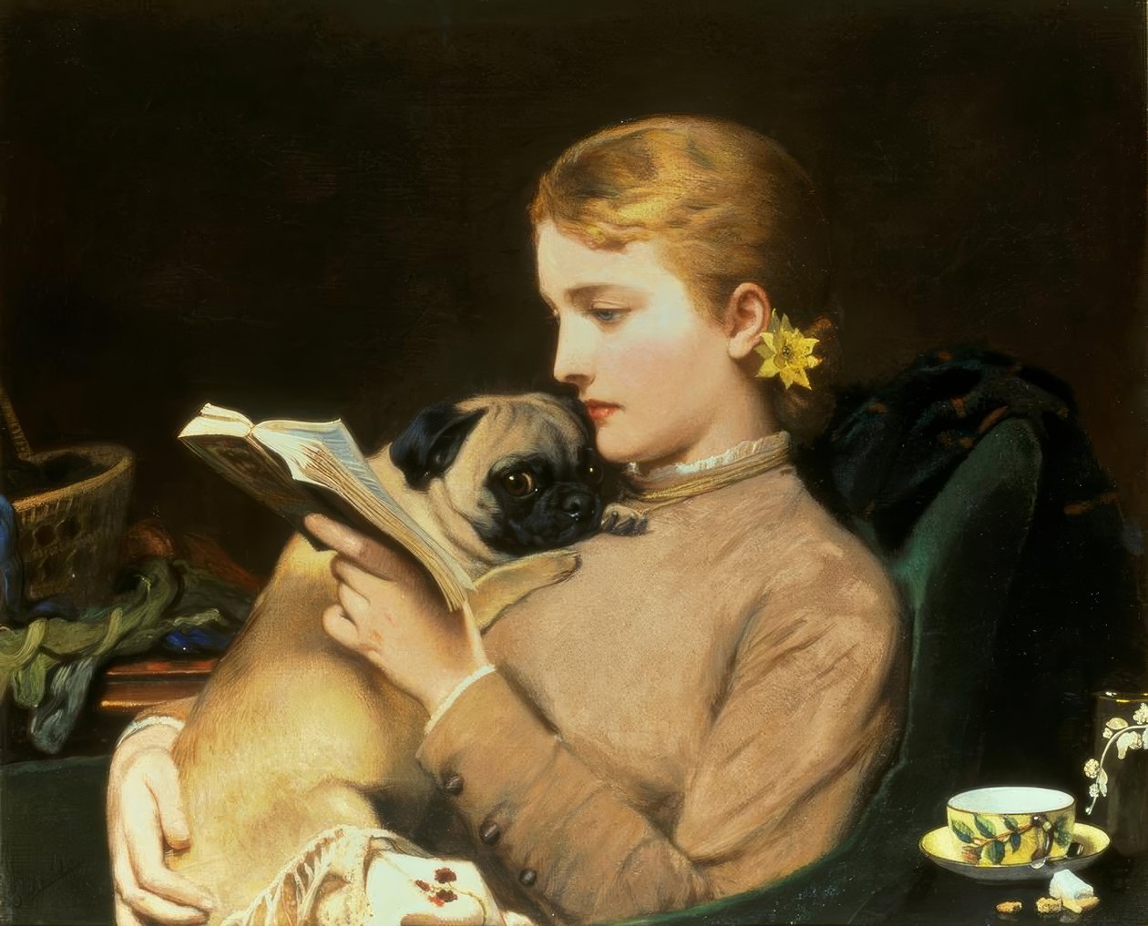 Blond och brunett av Charles Burton Barber