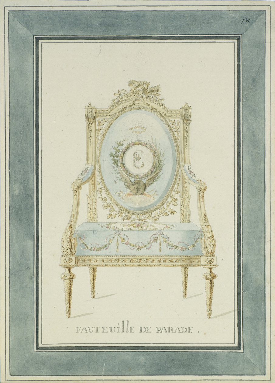 Trondesign för Katarinapalatset i Tsarskoye Selo, 1780-talet av Charles Cameron