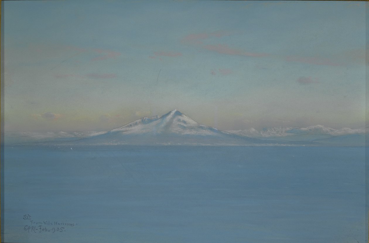 Nordvind från Villa Narcissus, Capri, februari 1905 (pastell och färgpenna eller krita på papper) av Charles Caryl Coleman