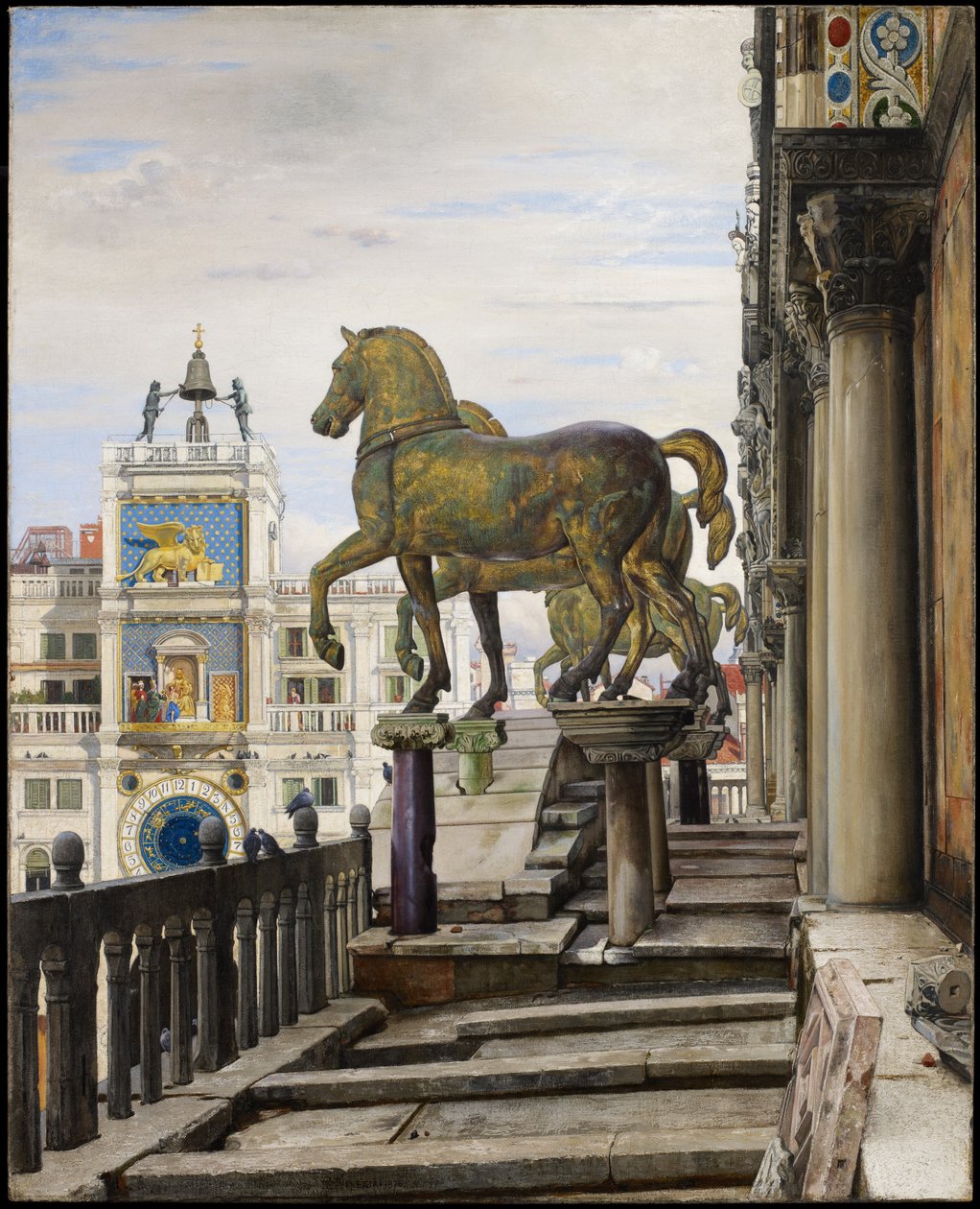 Bronshästarna i San Marco, Venedig, 1876 av Charles Caryl Coleman