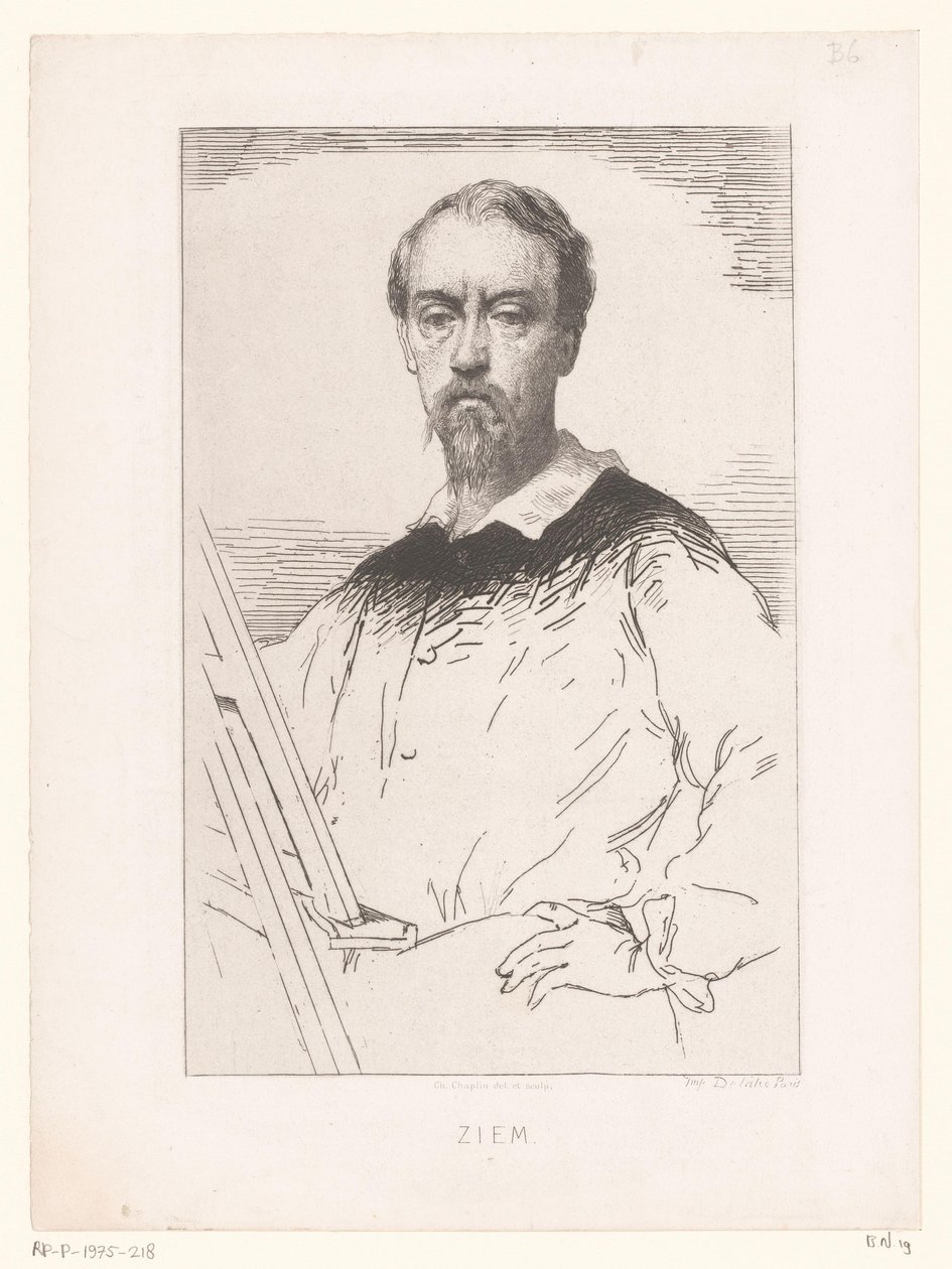 Porträtt av Félix François Georges Philibert Ziem Etsningar och litografier (serietitel) av Charles Chaplin