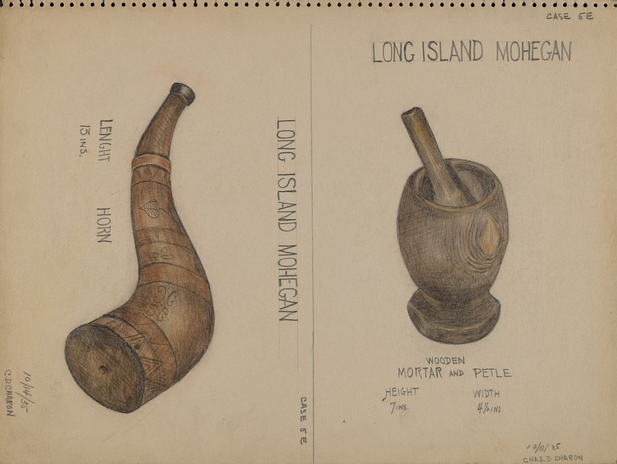 Horn och mortel och mortelstöt av Charles Charon