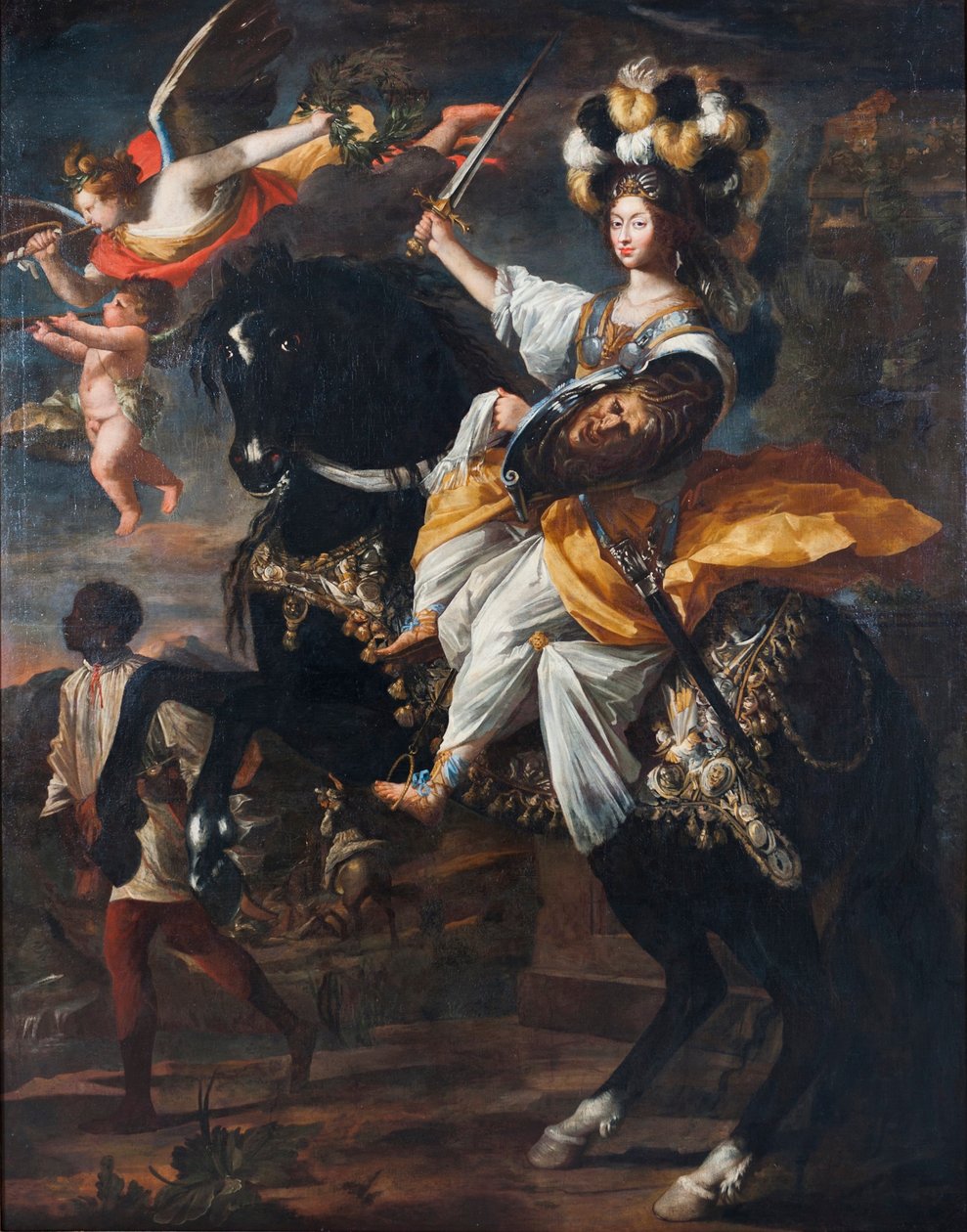 Christine Marie av Frankrike 1606-1663, hertiginna av Savojen, som Minerva, ca 1663. av Charles Claude Dauphin