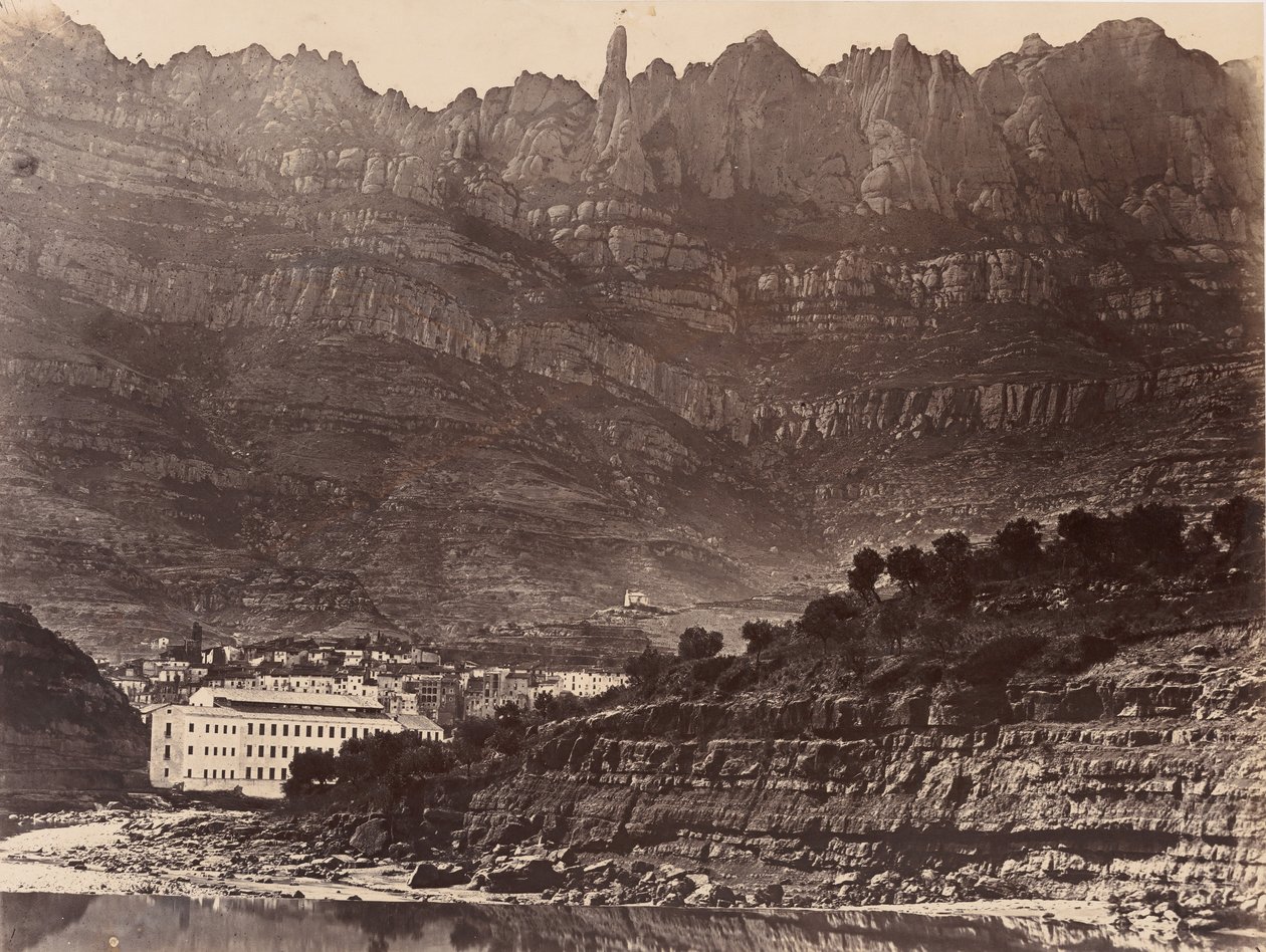 Monserrat, allmän utsikt över berget från Monistrol, 1860. av Charles Clifford