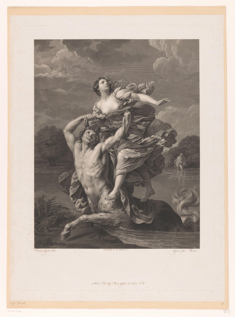 Bortförandet av Deianeira av Nessos av Charles Clément Bervic